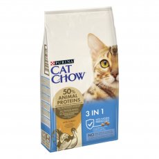 CAT CHOW 3-in-1 Pulykában gazdag száraz macskaeledel 15kg