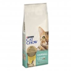 CAT CHOW Hairball Control Csirkében gazdag száraz macskaeledel 15kg