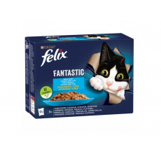 FELIX FANTASTIC Halas válogatás aszpikban nedves macskaeledel 12x85g