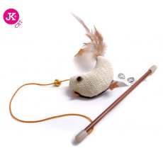 JK Bird pamut játék madár pálcán macskamentás 18cm