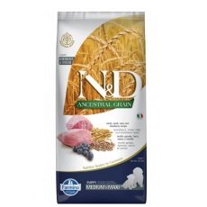 N&D Dog Ancestral Grain bárány, tönköly, zab & áfonya kölyök medium & maxi száraz kutyatáp 12kg