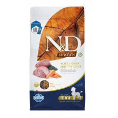 N&D Brown Dog bárány, spirulina & sárgarépa felnőtt mini száraz kutyatáp 2kg