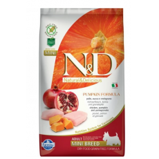 N&D Dog Grain Free csirke & gránátalma sütőtökkel felnőtt mini száraz kutyatáp 2,5kg