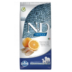 N&D Dog Ocean Hering & narancs felnőtt medium & maxi száraz kutyatáp 12kg
