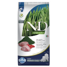 N&D Spirulina Dog bárány kölyök medium/maxi száraz kutyatáp 7kg