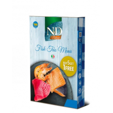 N&D Cat macska konzerv halas Fish Trio Menu 6x70g