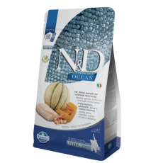 N&D Ocean Cat tőkehal,garnéla,sütőtök & sárgadinnye kölyök száraz macsksaeledel 1,5kg