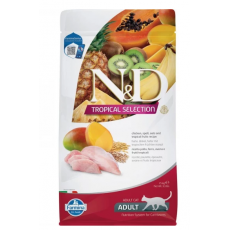 N&D Tropical Selection Cat, csirke, felnőtt macska szárazeledel 1,5kg