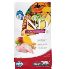 N&D Tropical Selection Cat, csirke, felnőtt macska szárazeledel 300g