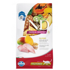 N&D Tropical Selection Cat Chicken Neutered, csirke, ivartalanított felnőtt száraz macskaeledel 300g