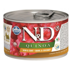N&D Quinoa Dog fürj & kókusz felnőtt mini kutyakonzerv 6x140g