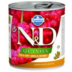 N&D Quinoa Dog fürj & kókusz felnőtt kutyakonzerv 285g
