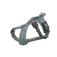 Trixie Fusion Touring Harness - hám, szürke,óceánkék, kutyák részére M 51-66cm/20mm