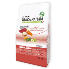 Unica Natura UNICO MEDIUM/MAXI szarvashúsos száraz kutyatáp 12kg