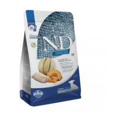 N&D Ocean Dog tőkehal,sütőtök & sárgadinnye kölyök mini száraz kutyatáp 2.5kg