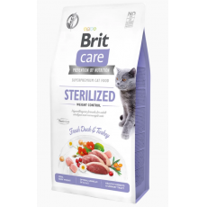 Brit Care Cat Grain Free STERILISED, WEIGHT CONTROL, kacsás-pulykás macskatáp 2kg