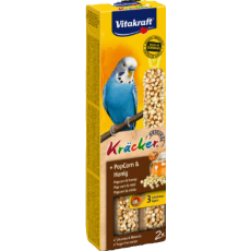 Vitakraft Kracker Dupla Rúd Popcorn,méz kiegészítő eleség, Hullámos papagáj részére 60g