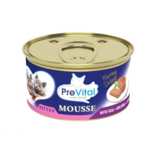 Prevital Mousse borjúval junior nedves macskaeledel 85g