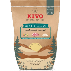 Kivo marha, rizs hidegen sajtolt száraztáp felnőtt kutyáknak 14kg