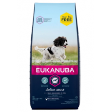Eukanuba Adult Medium, közepes termetű kutyáknak, száraz kutyatáp 15+3kg