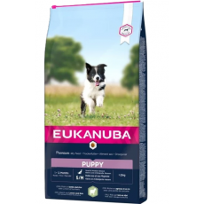 Eukanuba Puppy Small & Medium Lamb & Rice kis és közepes termetű kölyök száraz kutyatáp 12kg