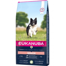 Eukanuba Senior Small & Medium Lamb & Rice, kis és közepes testű kutyáknak, bárányos száraz kutyatáp 12kg