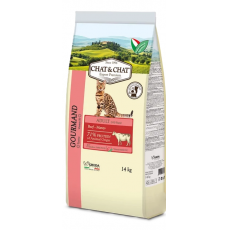 Gheda Chat&Chat; Adult GOURMAND Beef marhás száraz macskatáp14kg