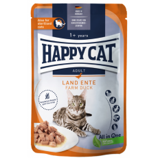 Happy Cat kacsás alutasakos macskaeledel 85g